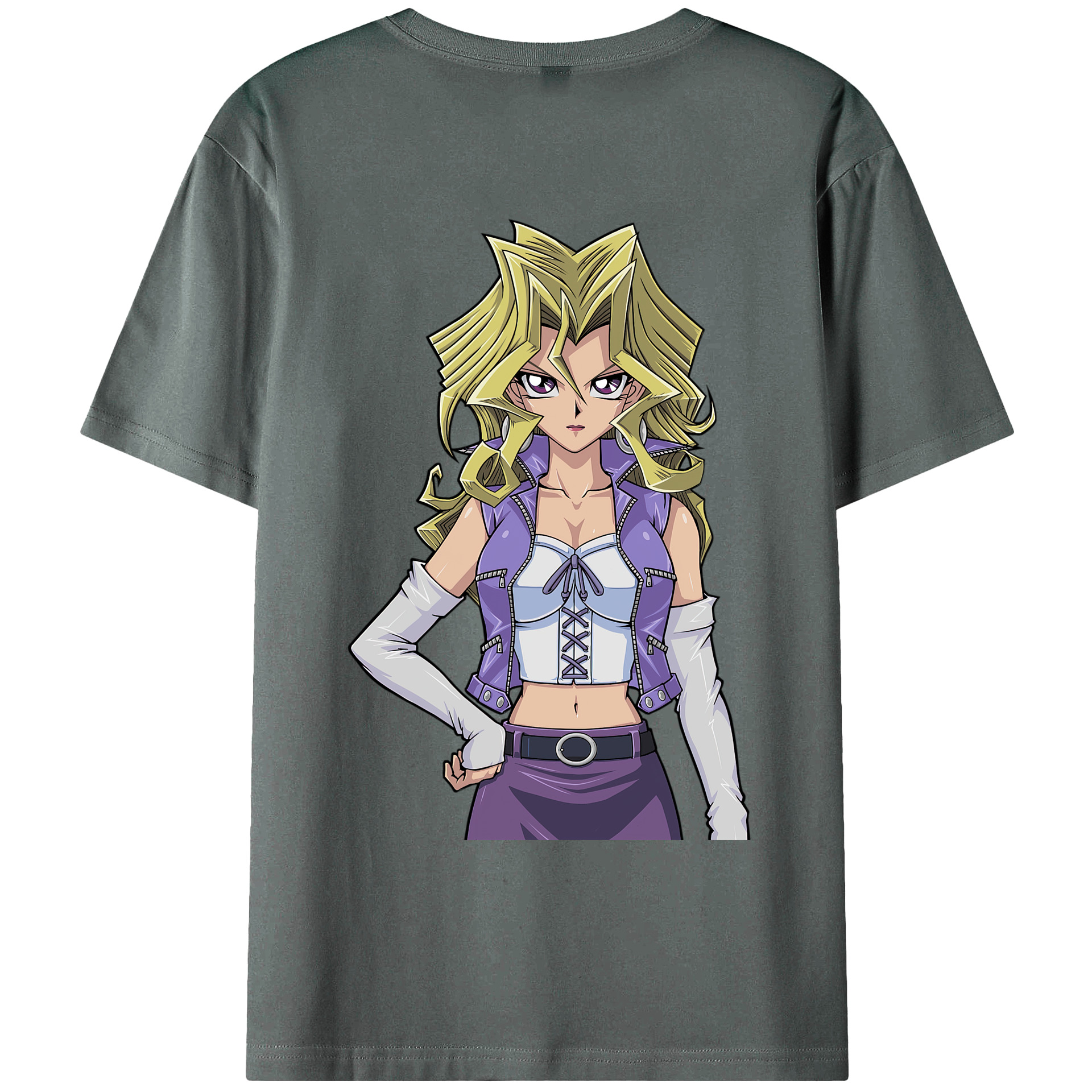 （画像用） 遊☆戯☆王 Yu-Gi-Oh! 綿100％ メンズ半袖Tシャツ（バックプリント） 通気性